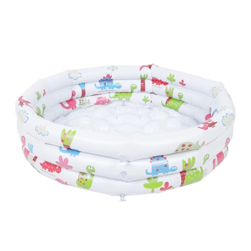 UPALDHOU Aufblasbarer Pool für 31,5 Zoll Langlebig PVC Cartoon Dinosaurier Kinderkinderpool mit Weichem Aufblasbarem für Wasserspiele Play Pit Haustier Haus Im Freien von UPALDHOU