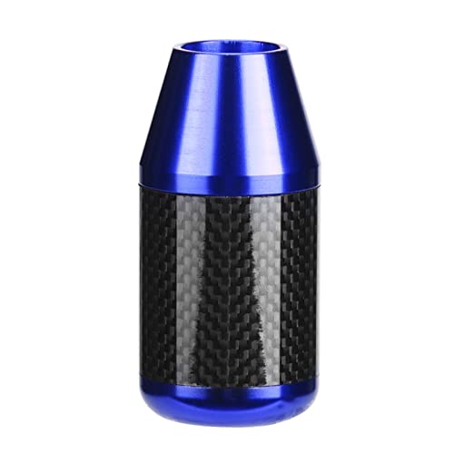 UPALDHOU Autohebelschieberkopf, Universelle Kohlefaser Automatische Wellenstick -Kopfschaltknopf -Modifikation Zubehör (BLUE) von UPALDHOU