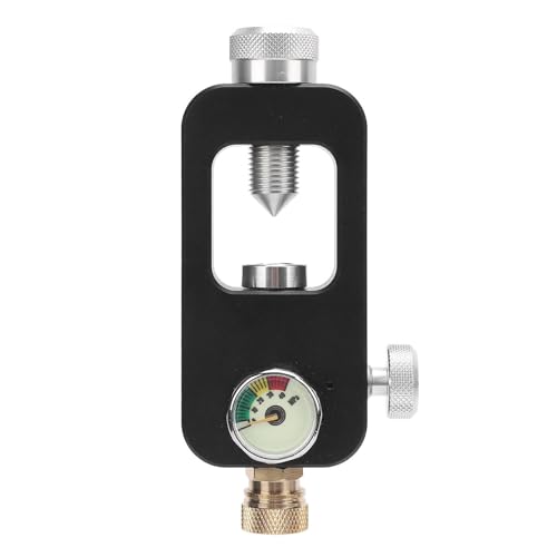 UPALDHOU Aviation Aluminium Scuba Tankadapterkugel Lock -Lock -Design 8mm Inflationsanschluss 40 MPa Druckmessstoffe mit Spiralknauf für Gasübertragung auf 0,5 L 1 L Tanks (Black) von UPALDHOU