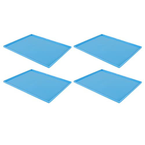 UPALDHOU BPA -Silikon -Dehydratormatten Multifunktionelle Dehydratisierungsboxen mit Erhöhtem Rand 4PCs Kompatibel mit Verschiedenen Dehydratormodellen (BLUE) von UPALDHOU