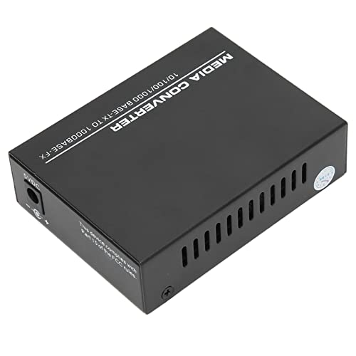 UPALDHOU Black Metal Media Converter Fibre Ethernet Transceiver Plug and Play for Network Monitoring Unterstützt Multi -Modus -Glasfaser Kabel und UTP Cat5 Linie UPALDHOU Black Metal Media Converter Fibre Ethernet Transceiver Plug and Play for Network Monitoring Unterstützt Multi -Modus -Glasfaser Kabel und UTP Cat5 Linie von UPALDHOU
