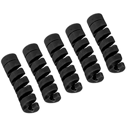 UPALDHOU Bremskabelhülle Fahrradkabelschutz 5PCS Spiraldesign Gummigehäuseabdeckung mit Mehreren Farboptionen für Bremsschichtummenge Leitungen (Black) von UPALDHOU
