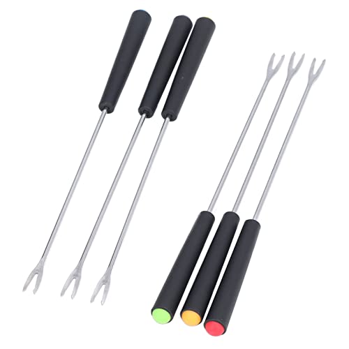 UPALDHOU Edelstahl -Fondue -Gabeln für Käse Schokoladenfrüchte Dessert, 6 Stcs Leicht zu Halten, Lange Gabeln, 23 Cm von UPALDHOU