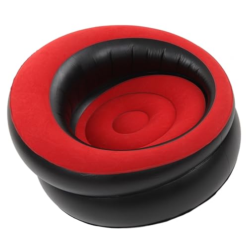 UPALDHOU Einfache Aufblasbare Lounge -Stuhl Schnelle Aufblasbare Couch für EIN Nickerchen Reading Trusts Travel Green PVC (Rot) von UPALDHOU