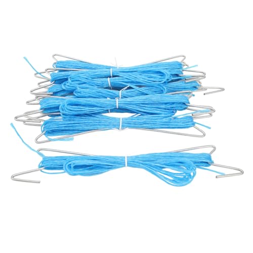 UPALDHOU Eisen -Tomaten -Aid Haken Handliche Pflanzenkletternhaken mit Seil für Verschiedene Gemüse Multi Funktional für Tomaten, 10 Meter (Blue) von UPALDHOU