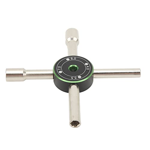 UPALDHOU Electric -Schaltschrankschlüssel Haltbar Edelstahl 4 -Wege Schraubenschlüssel für die RC Wartung (GREEN) von UPALDHOU