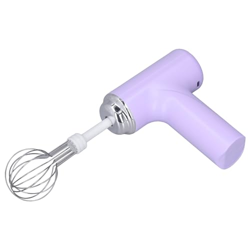 UPALDHOU Elektrische Eierschläger Handmixer Schnurloses Handheld 3 -Geschwindigkeit 3 ​​-Geschwindigkeit mit 2 Austauschbaren Mischwischungen für Creme Buttermarmelade (violett) von UPALDHOU