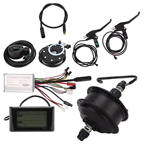 UPALDHOU Elektrofahrrad Heck-Hub-Motor Kit Effizientes 36 V 250W-Umbaukit für DIY-E-Bike-Enthusiasten Aluminiumlegierung mit LCD-Display Zum Klappern und Mountainbiker Edelstahl/Schwarz/1 Set (Für UPALDHOU Elektrofahrrad Heck-Hub-Motor Kit Effizientes 36 V 250W-Umbaukit für DIY-E-Bike-Enthusiasten Aluminiumlegierung mit LCD-Display Zum Klappern und Mountainbiker Edelstahl/Schwarz/1 Set (Für von UPALDHOU