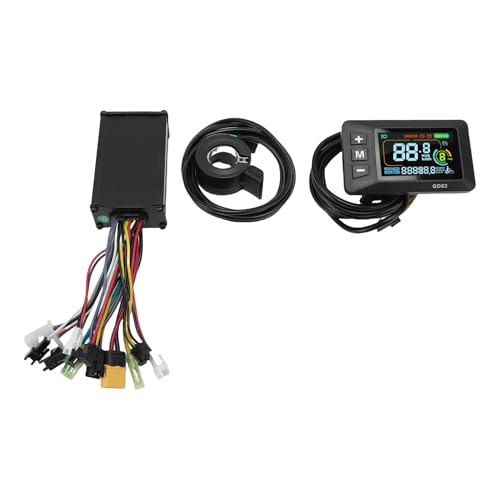 UPALDHOU Elektrofahrradmotor Controller Kit 15A Controller LCD GD02 Display 130x Drossel von UPALDHOU