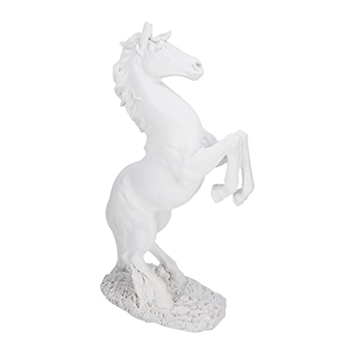 UPALDHOU Europäische Horse Skulptur Eleganter Schreibtischdekor Ornament für Home Office -Material (BS-020 Weiß) von UPALDHOU