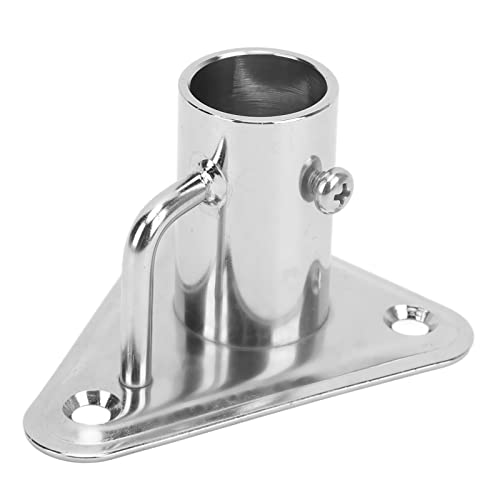 UPALDHOU Flaggenmasthalter Stanchion Post Socket Basis 1 Zoll 316 Edelstahl 90 Grad mit Stress von UPALDHOU