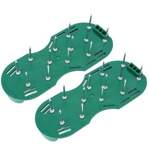 UPALDHOU Handbuch Grasspike Schuhe Handy Garten Sandalen Garten Gras Lose Werkzeuge, Gaden Rasen, Gerichte, Langlebiger Zink Erlauben Metallschnallen (Green) von UPALDHOU