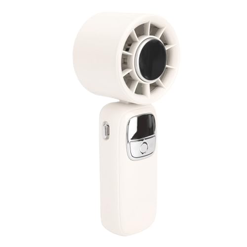 UPALDHOU Handventilator, Wiederaufladbarer Persönlicher Ventilator mit 100 Gängen und Eiskühler für Reisen, Zuhause, Strand (Beige) von UPALDHOU