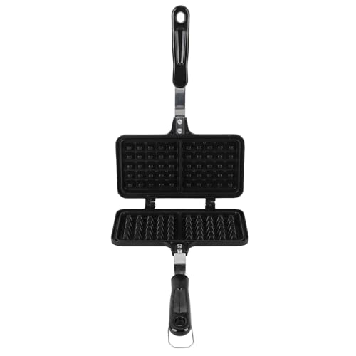 UPALDHOU Heizung Top Double Waffel Backpfanne Sogar Heizung Aluminium Kompaktes Waffelhersteller Zum Frühstück zu Hause oder Im Freien UPALDHOU Heizung Top Double Waffel Backpfanne Sogar Heizung Aluminium Kompaktes Waffelhersteller Zum Frühstück zu Hause oder Im Freien von UPALDHOU