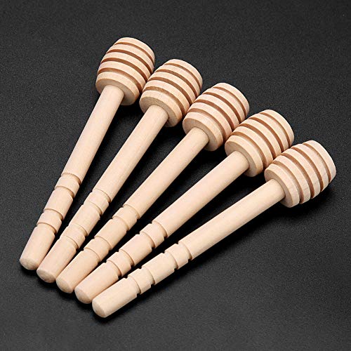 UPALDHOU Hölzerner Honig Dripper Stock Set Effizient Rühre und Beträufelt Honig für Küchenbegeisterte 24pcs Holz Rührstange Gadgets für Hauskochen (10 cm) von UPALDHOU