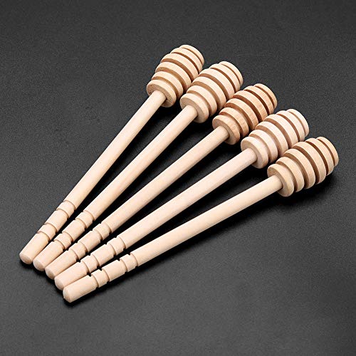 UPALDHOU Hölzerner Honig Dripper Stock Set Effizient Rühre und Beträufelt Honig für Küchenbegeisterte 24pcs Holz Rührstange Gadgets für Hauskochen (16 cm) von UPALDHOU