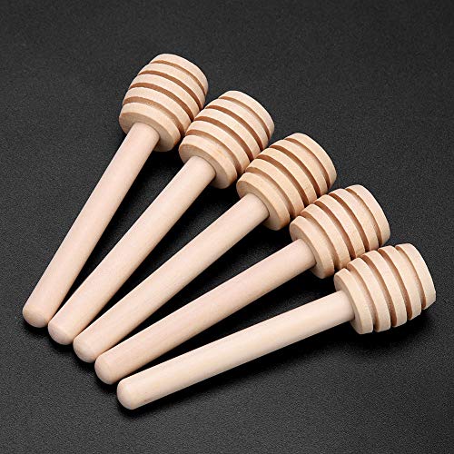 UPALDHOU Hölzerner Honig Dripper Stock Set Effizient Rühre und Beträufelt Honig für Küchenbegeisterte 24pcs Holz Rührstange Gadgets für Hauskochen (8cm) von UPALDHOU
