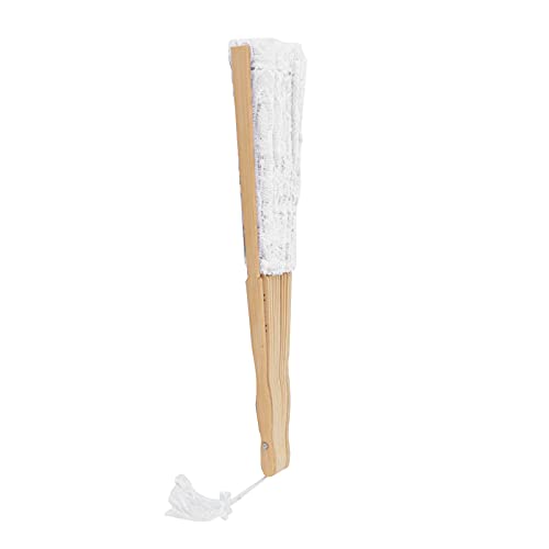 UPALDHOU Hohle Seiten Falten Handheld Fan Ausgezeichnete Hochzeits Geburtstagsfeier Familie und Freunde Format Leichter Handlüfter für Wohnzimmer Schlafzimmer Büro Gaas + (WHITE #11) von UPALDHOU