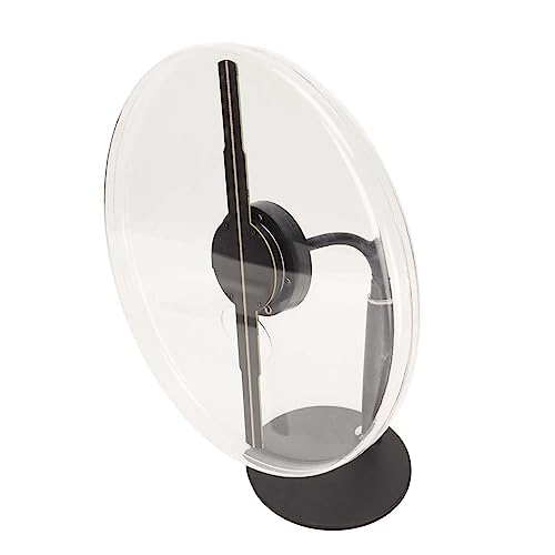 UPALDHOU Holographischer Werbeprojektor Vivid 3D Visuals 256 LED Perlen 3D Hologramm Display -Lüfter für Geschäfte Büros Häuser Abs Aluminium Silber Schwarz (EU-Stecker) von UPALDHOU