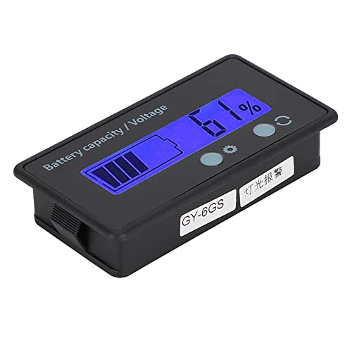 UPALDHOU Intelligentes GY-6GS-Batterie-LCD-Anzeigespannungsmessgerät mit Leichten Alarm und Genauem Prozentsatz der Batterieleistung, Geeignet für Alle Benutzer, Geeignet (blaues Licht) von UPALDHOU