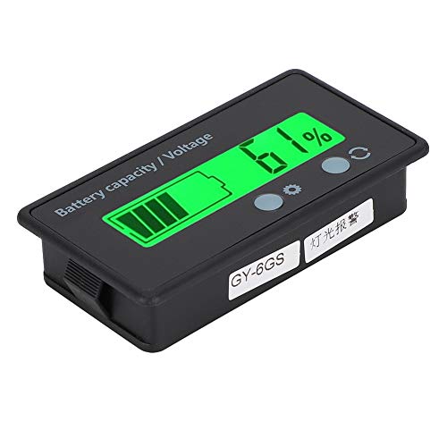 UPALDHOU Intelligentes GY-6GS-Batterie-LCD-Anzeigespannungsmessgerät mit Leichten Alarm und Genauem Prozentsatz der Batterieleistung, Geeignet für Alle Benutzer, Geeignet (grünes Licht) von UPALDHOU