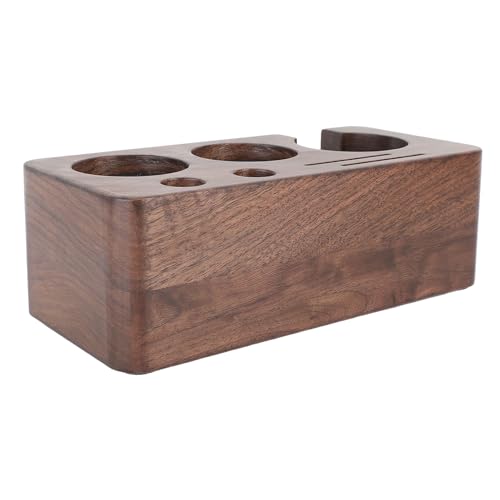UPALDHOU Kaffeemanagement Station Holz Portafilter Halter Tamping Stand für Home Kitchen Café Bar, Elegante Aufbewahrung für Kaffeezubehör (51MM) von UPALDHOU
