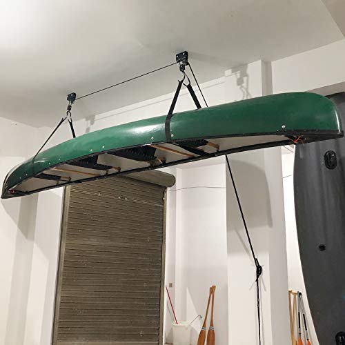 UPALDHOU Kajak -Speicher -Hebede Deckenmontage Riemenscheibe System für Overhead Kanu Paddleboards, Hängescheibe System mit von UPALDHOU