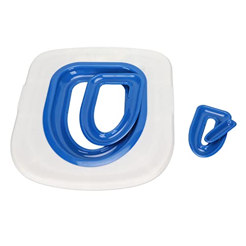 UPALDHOU Katzen -Toilettentrainingskit mit Abnehmbar (Weißes Tablett, 1 Blaue Innenstütze) von UPALDHOU