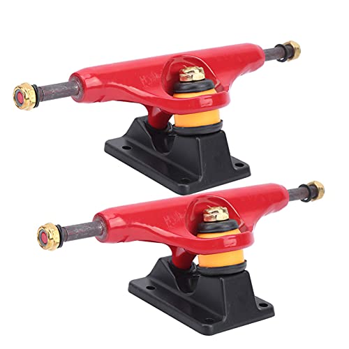 UPALDHOU -LKW Longboard Trucks Aluminiumlegierungen Leichte Stabile Struktur für -Longboard (Rot) von UPALDHOU
