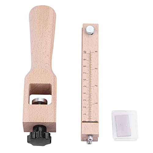 UPALDHOU Lederhandwerkswerkzeuge Premium -Schneidwerkzeug für Holzleder mit 3 Klingen Zum Manuellen Schnitt für Kunst von UPALDHOU