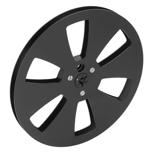 UPALDHOU Leichtes Aluminium -Legierungs -Soundband Leerer Rollen 1/4 7in für Offenes Rollendeck, Premium Qualität für Kassettenrekorderbenutzer (BLACK) von UPALDHOU