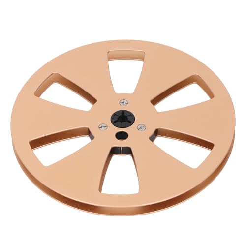 UPALDHOU Leichtes Aluminium -Legierungs -Soundband Leerer Rollen 1/4 7in für Offenes Rollendeck, Premium Qualität für Kassettenrekorderbenutzer (GOLD) von UPALDHOU