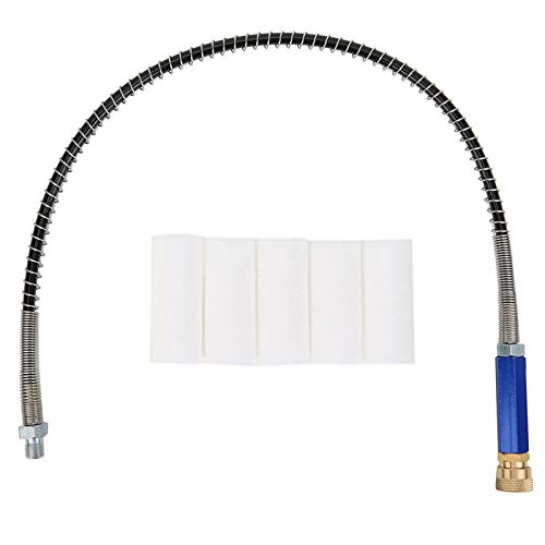 UPALDHOU Öl Wasserabscheider Luftkompressor Filter Ölwasserseparator Feuchtigkeitsfalle 300+psi Hochdruck Doppelstufe Filtration mit Flexibles Federschlauch für Luftkompressoren Farbe von UPALDHOU