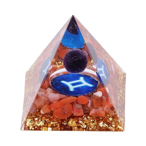 UPALDHOU Orgon-Pyramide, Chakra-Harz-Heilmeditation, Kraftsteinpyramide für Positive Energie (Zwillinge) von UPALDHOU