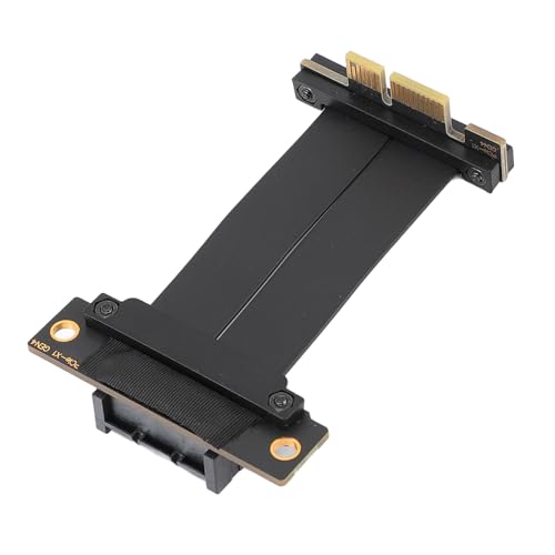 UPALDHOU PCIe 4.0 X1 Schnelles Grafisches Dual -90 -Grad Steigerkabel für die WiFi Kartenschallkarte, Stabiles Signal für Kompakte Räume (10 cm) von UPALDHOU