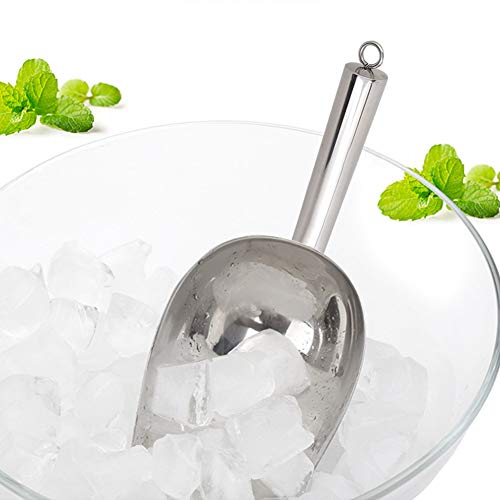 UPALDHOU Premium Edelstahl Eisschaufel Spiegel Polnischer Haustier Futter Schaufel Hängernschleife Küche (38oz) von UPALDHOU