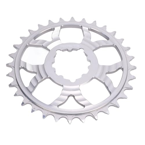 UPALDHOU Radkettenkettenradkettenkettenradkettenrad 32T 7075 Aluminiumlegierung Leichtes Bestand mit Hohlen One -Stück -Designs für Verbesserte Stabilität und Zuverlässigkeit (Silver) von UPALDHOU