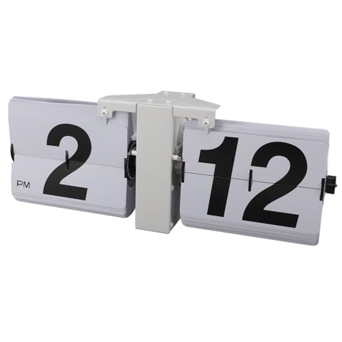 UPALDHOU Retro Digital Flip Down Clock Vintage Automatische Flip -Uhr (White) von UPALDHOU