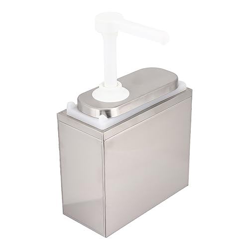 UPALDHOU Saucenspender Pumpe Edelstahl Home Restaurant Tool, 35 Ml Pressekapazität, weiß (2L Basis enthalten) von UPALDHOU