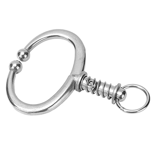 UPALDHOU Schwere Viehfähre Neu Ring Edelstahl Bullenbulle Kuhnasenklemme, Leicht zu Verwendende Farm -Accessoire für Milchkühen (Großer W Spring Bull Nasenring) von UPALDHOU