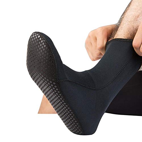 UPALDHOU Sport-Neoprenanzug-Socken 3mm Neopren Wassersocken Schutzschlupfresistant Wärme Socken Zum Tauchen von Schnorcheln Schwarz (Black #82) von UPALDHOU