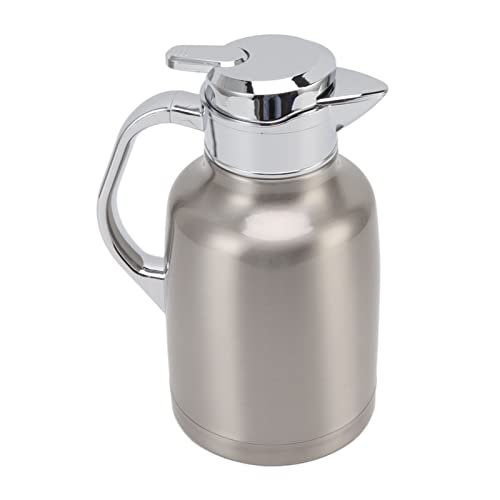 UPALDHOU Thermische Teekanne 304 Edelstahl -Leck -resistente Große Öffnung für Heiße Getränke auf Partys und Veranstaltungen (SILVER) von UPALDHOU