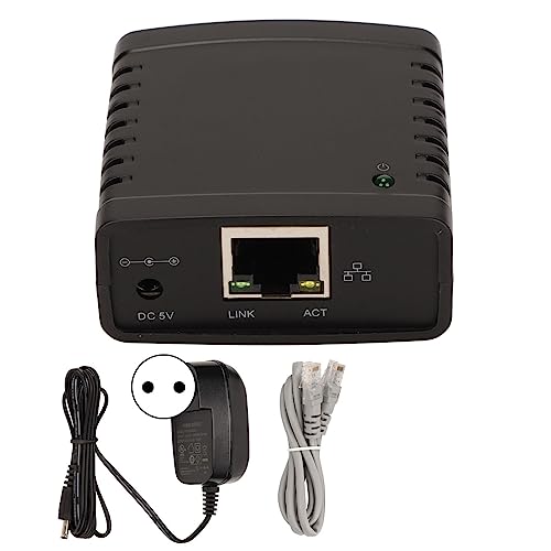 UPALDHOU USB Print Server Universal Kompatibilität Wireless Extender für Spielekonsolen Smart TVS Black (EU-Stecker) von UPALDHOU