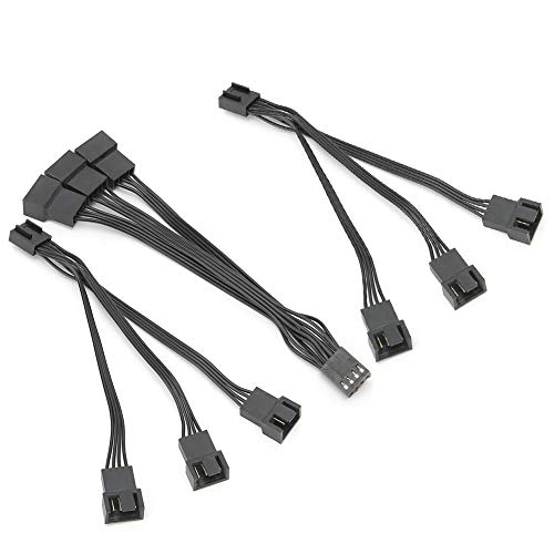 UPALDHOU Ultrastierbares 4 -Pin -Lüfter Verlängerungskabel für Optimale Wärmeableitungen, Leiser Betrieb und Verbesserter Luftstrom Im Computergehäuse, 3pcs von UPALDHOU