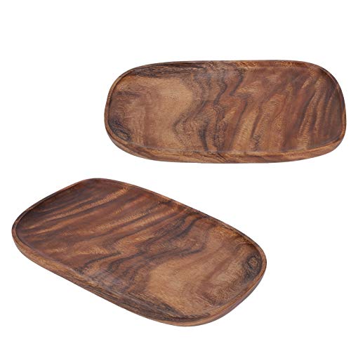 UPALDHOU Unregelmäßige Holzfuttermagazine Stilvoller Snack Organizer Teller für Hausmöbel, Küchenutensilien für Obst, Brot, Snacks 30x20 Cm, 30x12 Cm, 26x21cm, 16x13cm (#1) von UPALDHOU