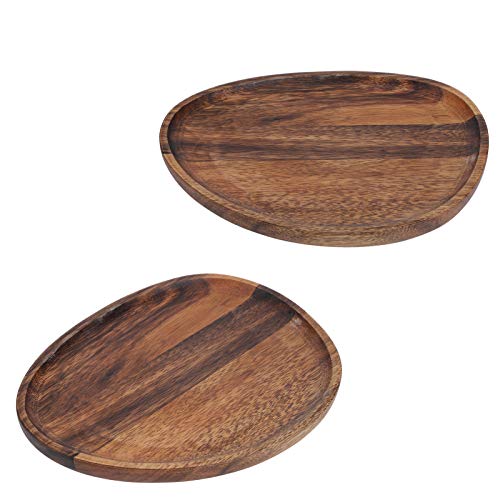 UPALDHOU Unregelmäßige Holzfuttermagazine Stilvoller Snack Organizer Teller für Hausmöbel, Küchenutensilien für Obst, Brot, Snacks 30x20 Cm, 30x12 Cm, 26x21cm, 16x13cm (#3) von UPALDHOU