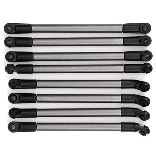 UPALDHOU Verbesserte Leistung, Graue 8pcs RC -Crawler -Linkstangen, Einfache Installation, Ideale Kompatibilität, Premium Materialien für 1/10 275 Mm Radstand RC Crawler mit Rostsicherem Metall und von UPALDHOU
