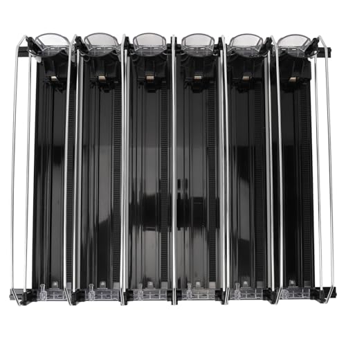 UPALDHOU Vielseitiger Kühlschrank -Getränke Organizer für Alkoholfreie Getränke, Duwer Glide Multi -Purposes Verwendung für Garagenkühler, Weingetränke 6 X Duwer (BLACK) von UPALDHOU