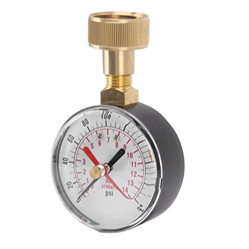 UPALDHOU Wasserdruck Genauer Aluminium-Eisen 0-200psi Universal Wassertest für Außenpoolsysteme von UPALDHOU