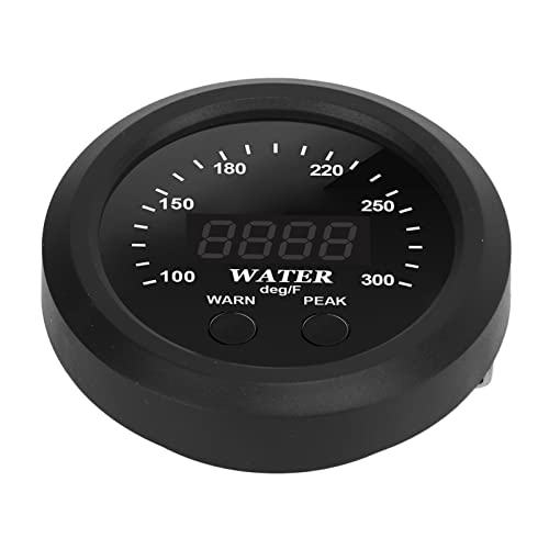 UPALDHOU Wassertemperaturmesser Digitale Anzeige Rot -LED für Autowagen, Genaues Messgerät Universeller Wassertemperaturmessgeräte Zur Überwachung der Kühlmitteltemperatur, ABS -Material, 60 Mm Größe von UPALDHOU